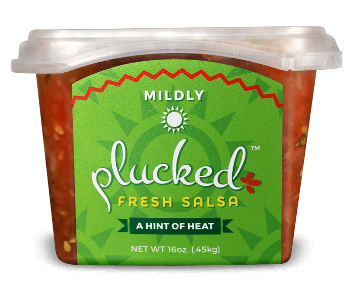 Mildly Plucked Salsa Container Front